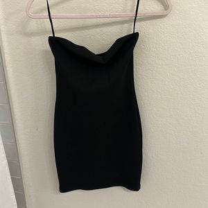 Strapless black dress!